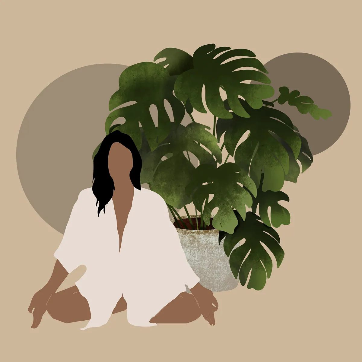 Ruhige Asana gegen Stress: entspannte Bodenhaltung